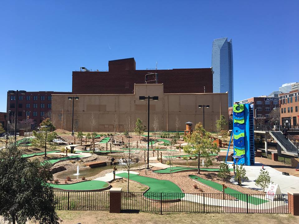 A Climbing tower in an urban development
