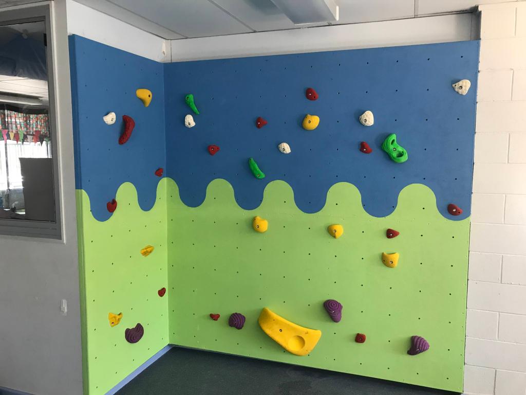 therapy climbing wall at Southport Special School